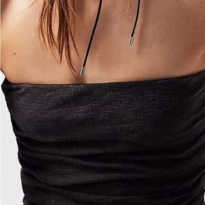 Free People Black Strapless Camisole